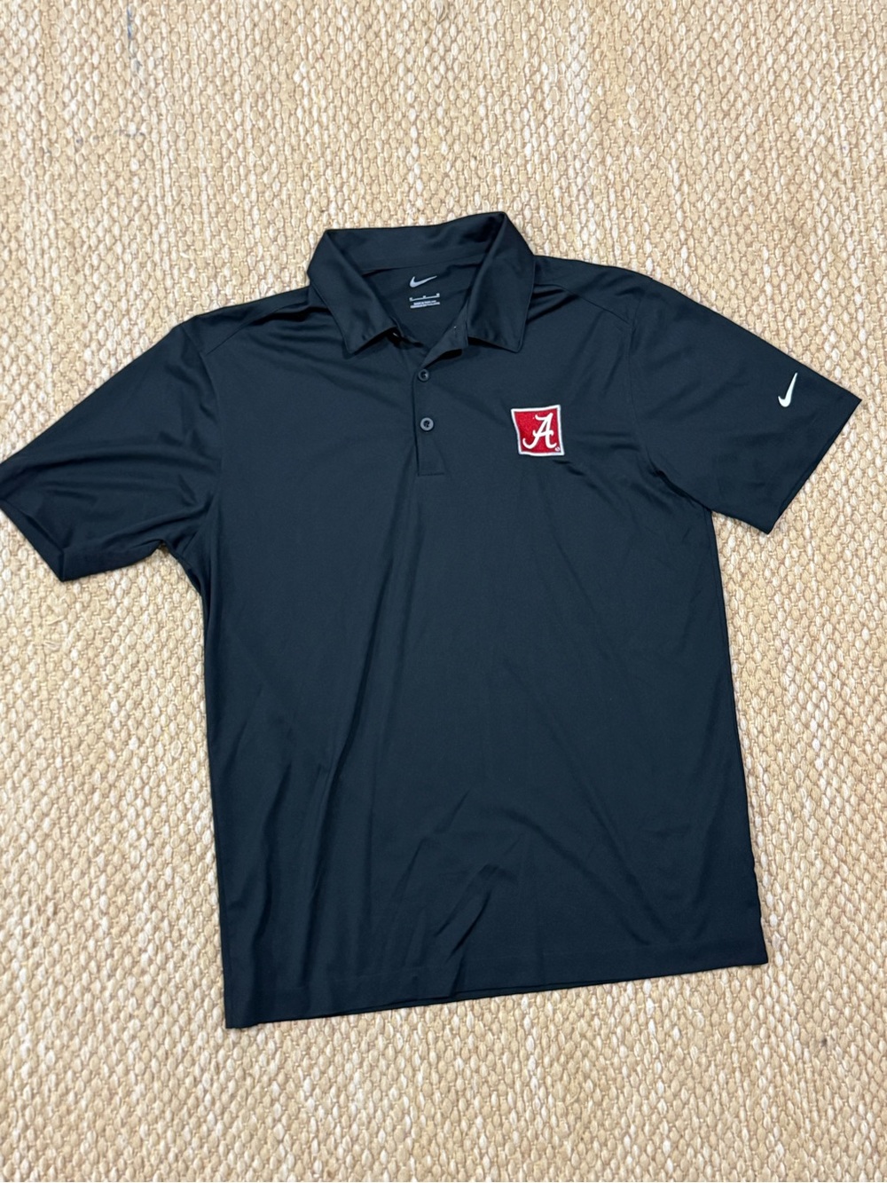 Nike Men’s Black Alabama Crimson Tide Game-Day Dri-Fit Polo Size M